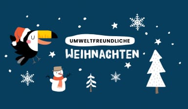 umweltfreundliche-weihnachten-regenwald Illustration für umweltfreundliche Weihnachten für den Regenwald mit Tukan