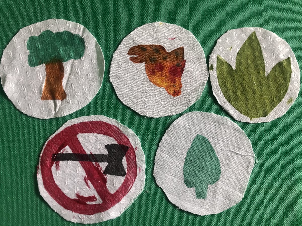 jedes Kind, das mitgelaufen ist, bekam ein selbstgestaltetes Stoffabzeichen